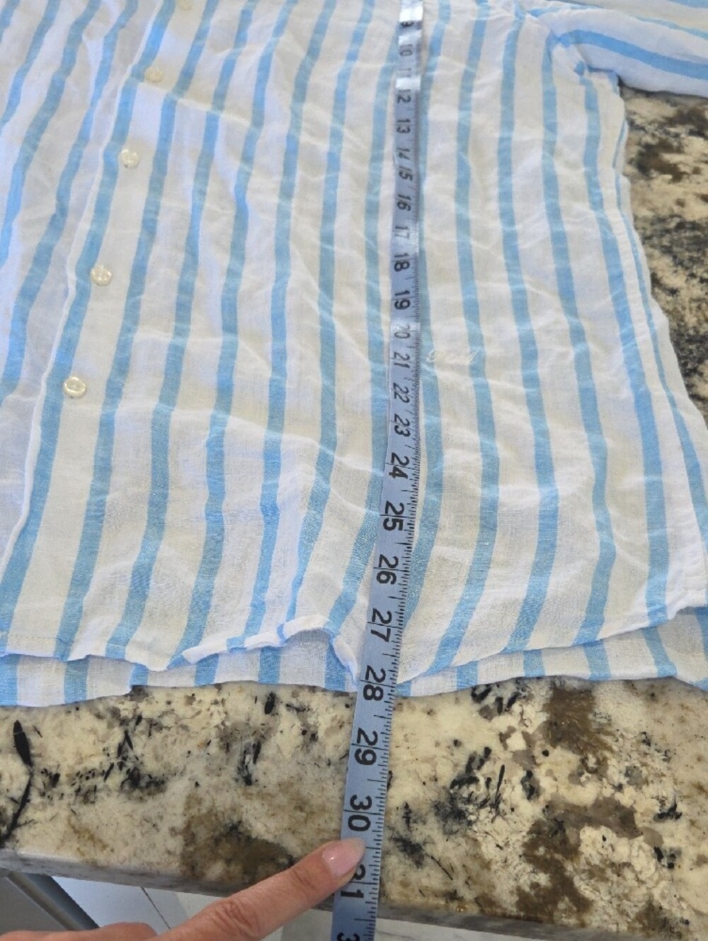 Porter & Ash Striped 100% Linen Shirt - Picture 6 of 6